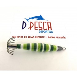 Potera de Calamar Color Verde / Blanca